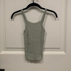 H&M mint green stretch ribbed camisole